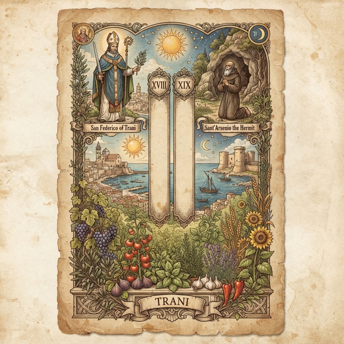Bagliori del Fervore Estivo: L'Almanacco di Trani per il 18 e 19 Luglio 2026 tra l'Esempio di San Federico, l'Eremismo di Sant'Arsenio e i P episode artwork