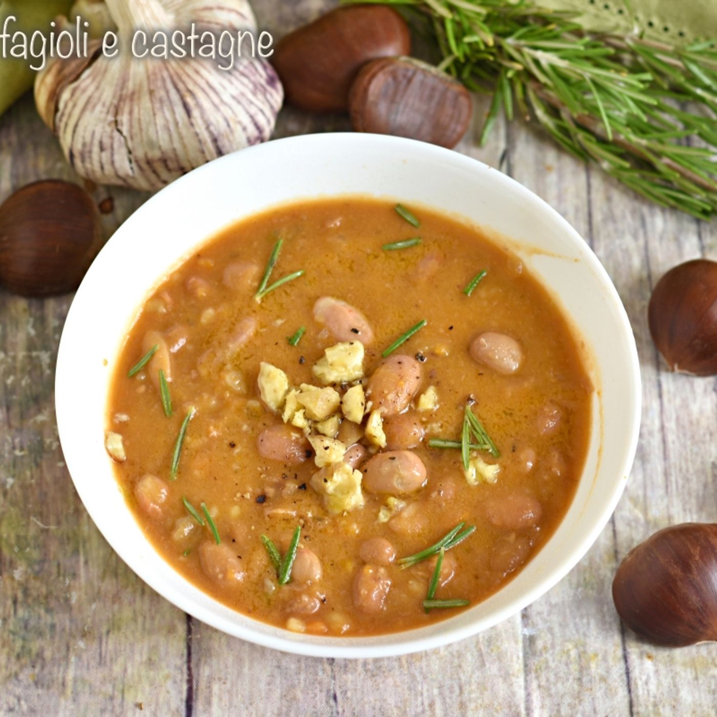 Zuppa di fagioli e castagne