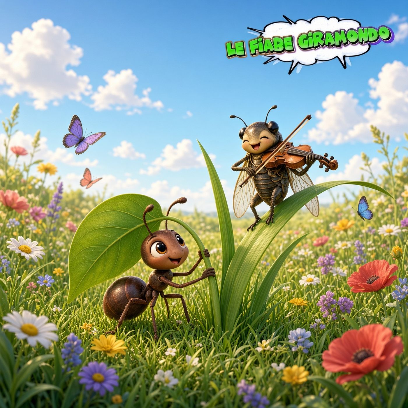 LA CICALA E LA FORMICA di GIANNI RODARI 🐜 Storia in rima | Favola con morale 📖 episode artwork