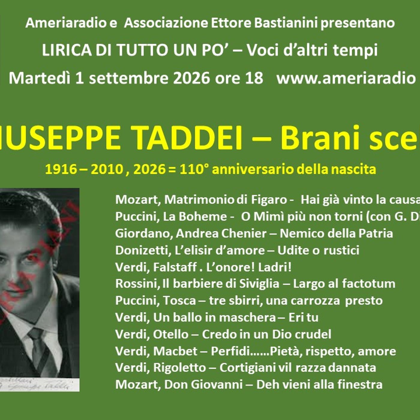 Lirica di tutto un po’ - Giuseppe Taddei episode artwork