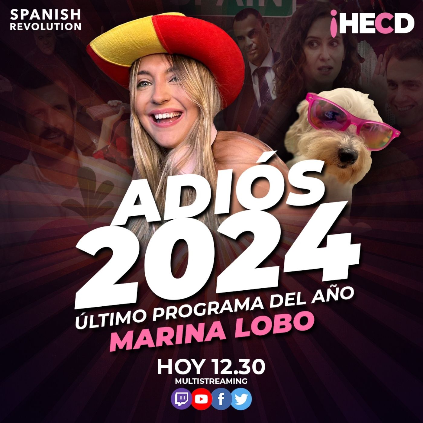 HECD! 497 Marina Lobo - Despedimos de 2024 + jueces ultras + Ayuso y Ana Obregón + Mani contra Mazón+ Desokupa 2