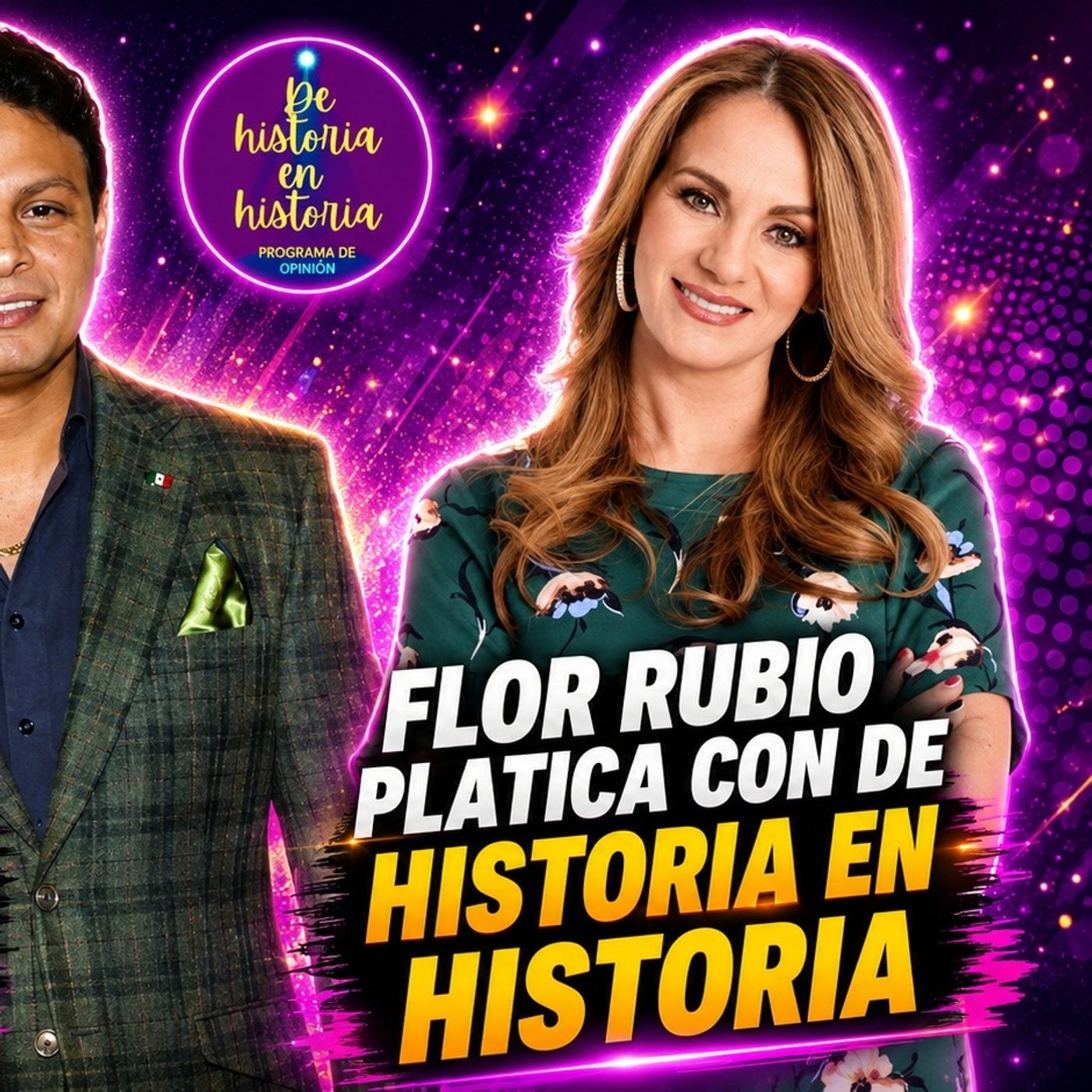 Flor Rubio platica con De Historia en Historia_    Giovanni Medina y Fátima Bosch se desmienten