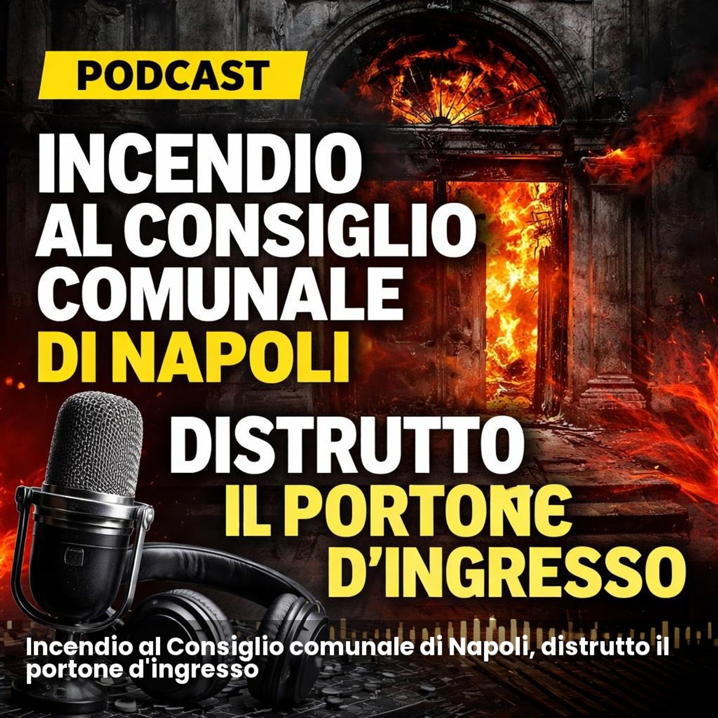 Incendio al Consiglio comunale di Napoli, distrutto il portone d'ingresso episode artwork