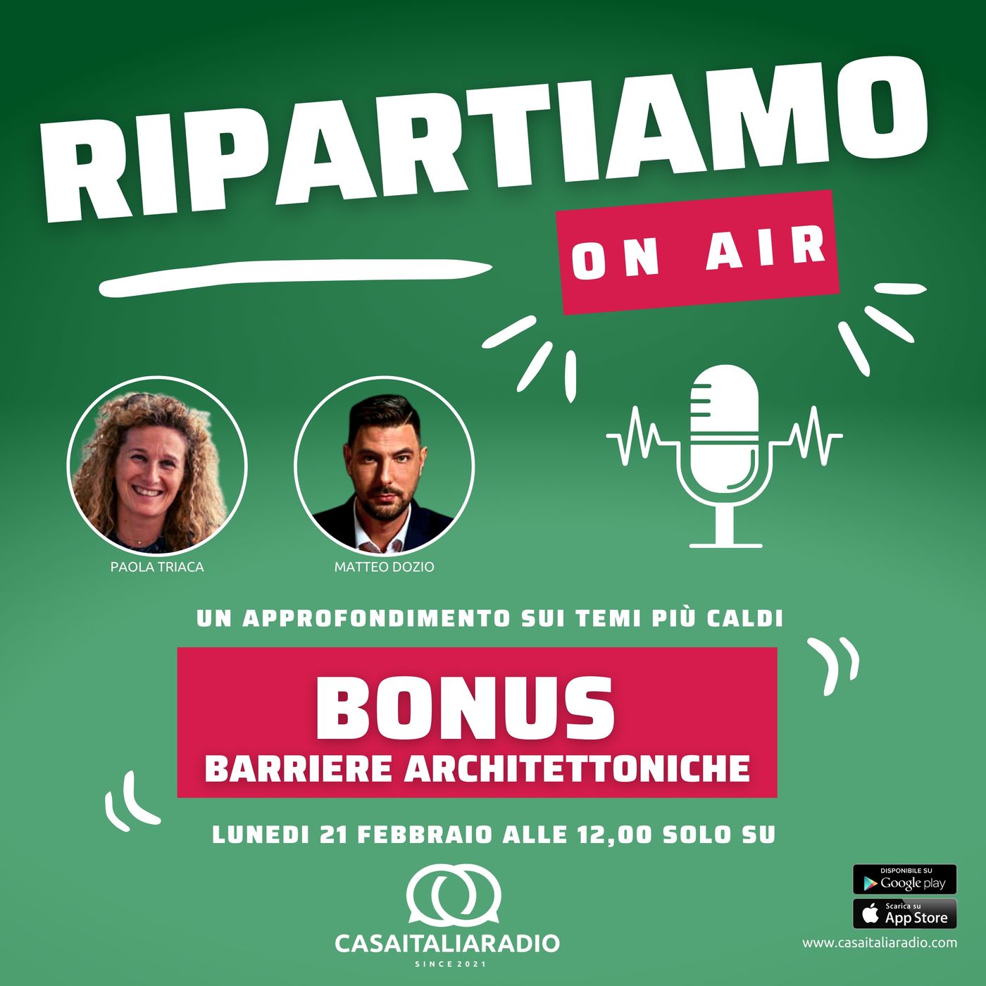 Bonus barriere architettoniche -  RIPARTIAMO ONAIR a cura di Paola Triaca e Matteo Dozio
