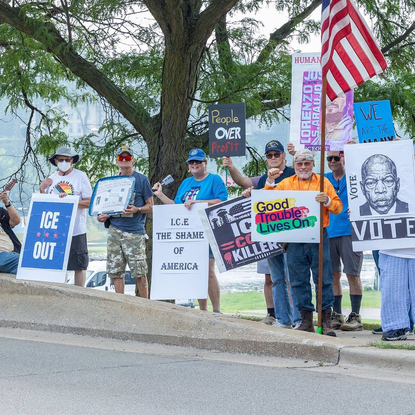 Illinois Valley residents in Ottawa march against far-right protesters episode artwork