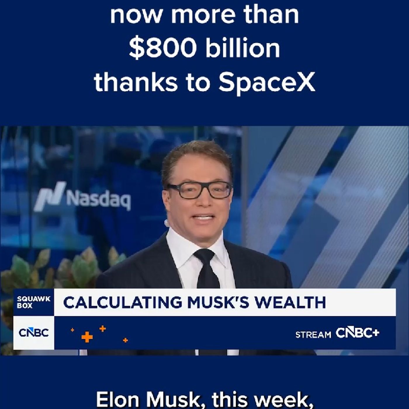 Elon Musk becomes the first person ever to top the $800 billion mark in net worth. CNBC's Robert Frank has the details. Watch more at the #l episode artwork