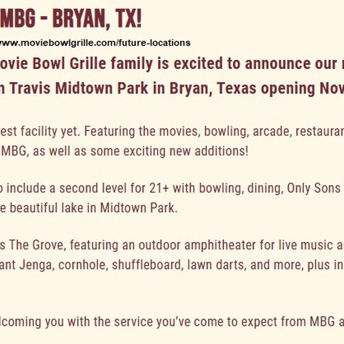 The owner of the yet to be completed Bryan Midtown Park entertainment complex announces it will open in November episode artwork