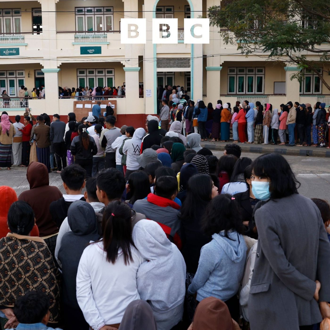 Myanmar's military stages controversial election episode artwork