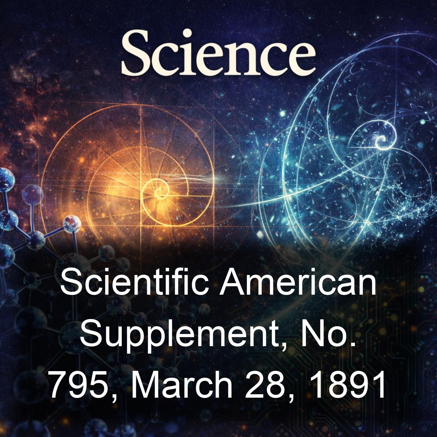 Scientific American Supplement, No. 795, March 28, 1891 cover