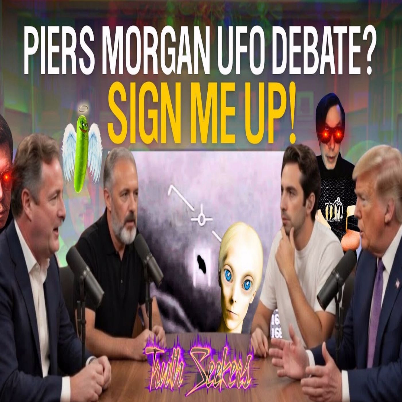 Piers Morgan UFO debate! Jeremy Corbell runs from a skeptic like a clown!