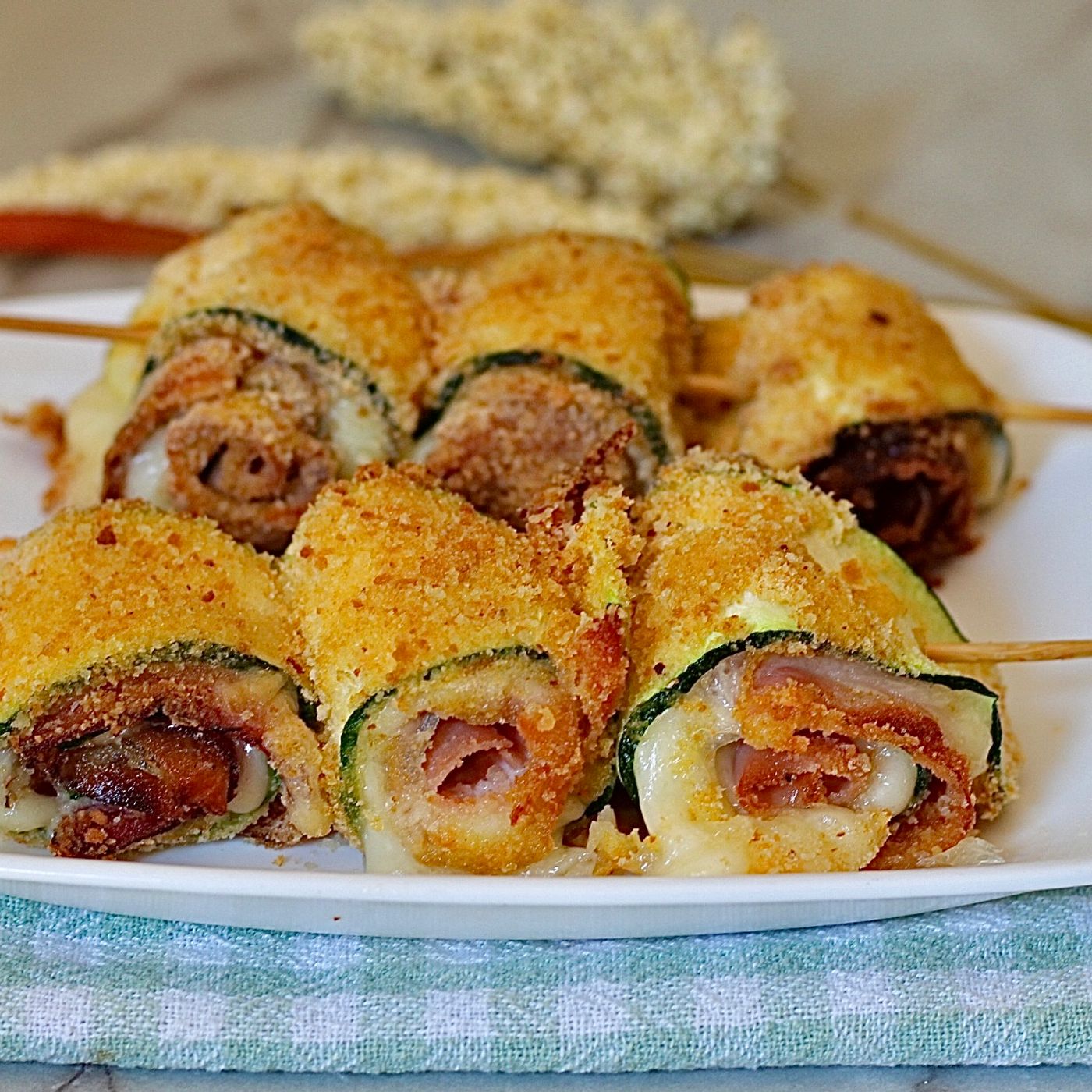 Spiedini di zucchine croccanti fuori e filanti dentro, NO UNTI E NO FRITTI episode artwork