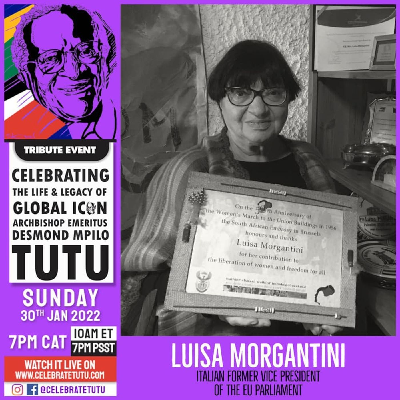 Luisa Morgantini. "Desmond Tutu, un esempio che ci sprona a lottare contro tutte le ingiustizie episode artwork