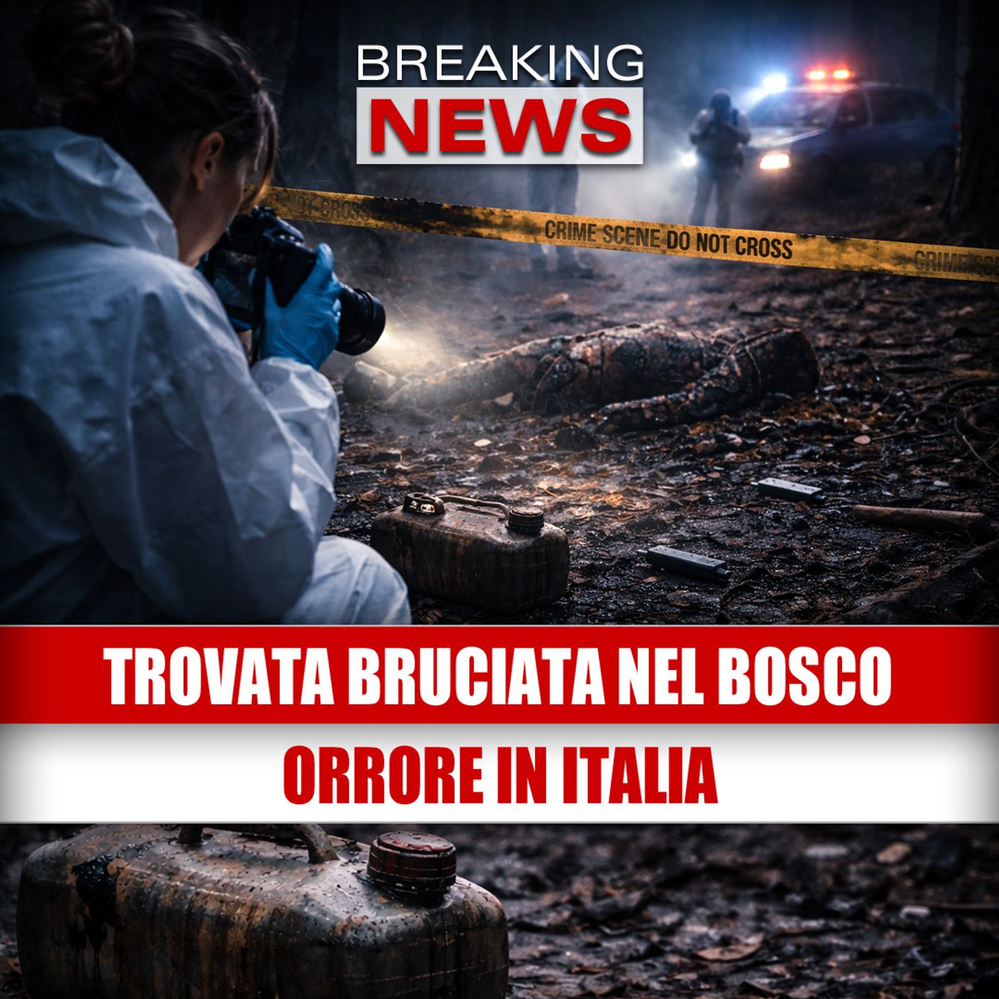 Scoperta shock nel bosco: donna trovata carbonizzata, indagini in corso