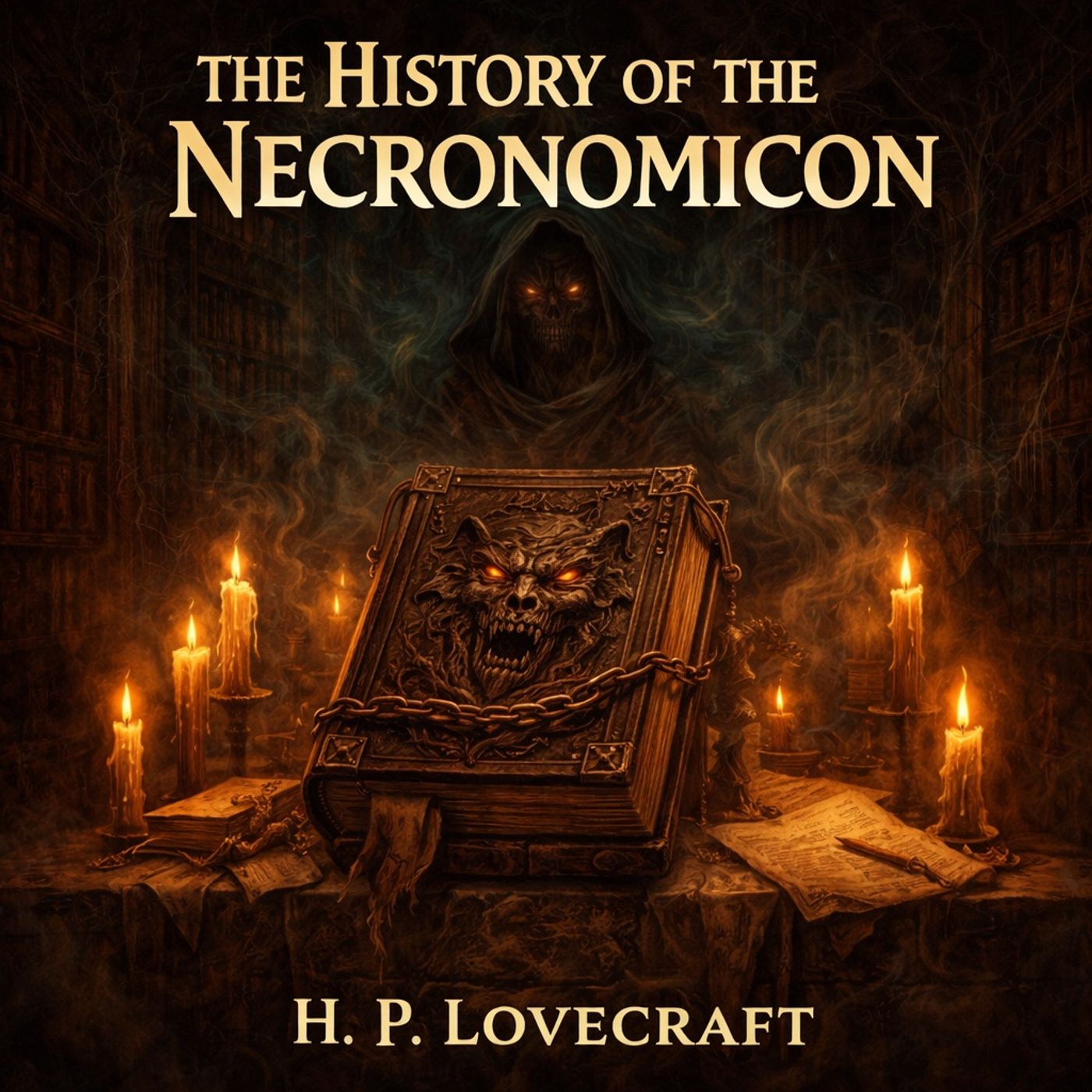 Historia del Necronomicón de H. P. Lovecraft 🌑🐙 | Audiolibro completo de terror cósmico para dormir | Mitos de Cthulhu #52