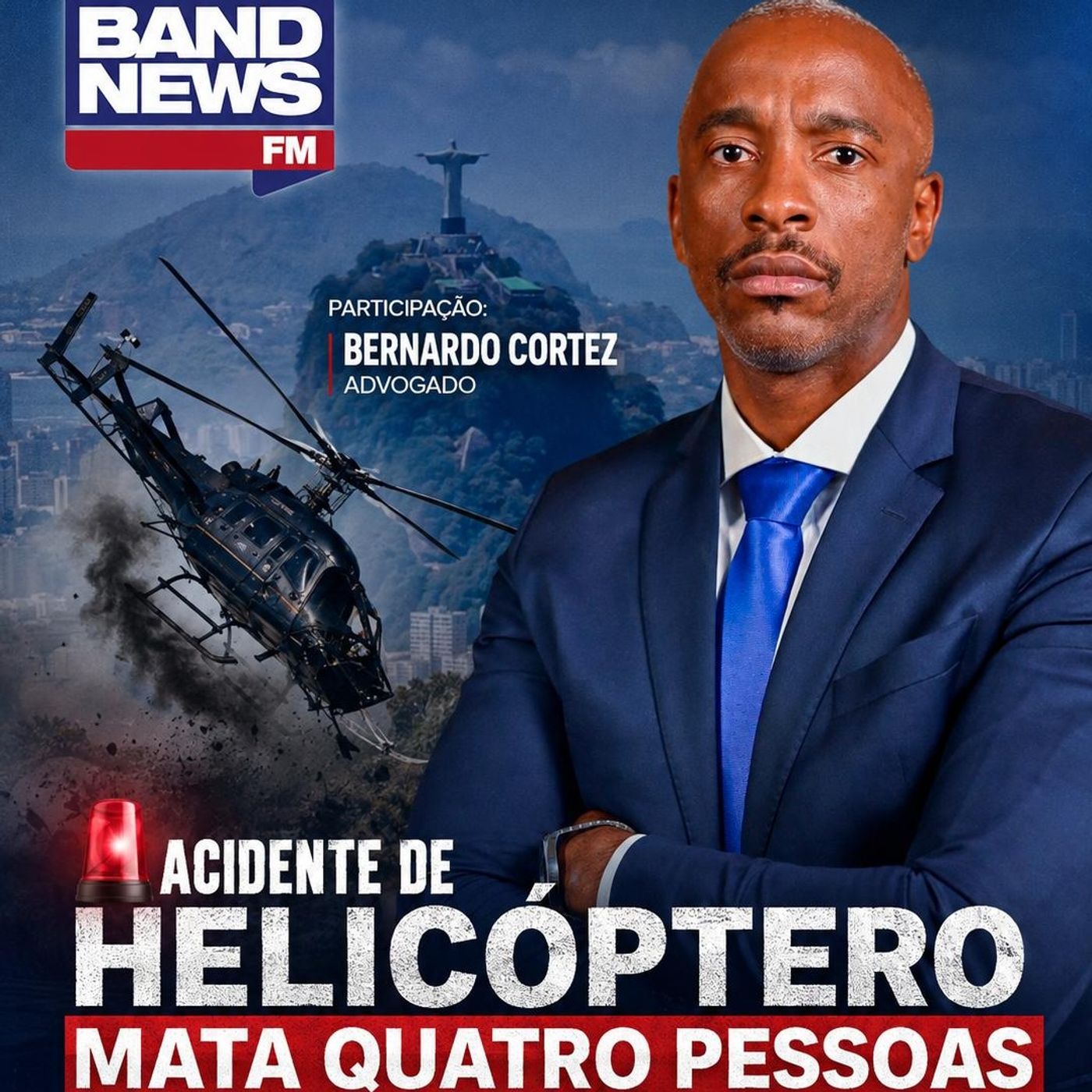 BANDNEWS FM: ACIDENTE DE HELICÓPTERO MATA QUATRO PESSOAS NO RIO DE JANEIRO episode artwork