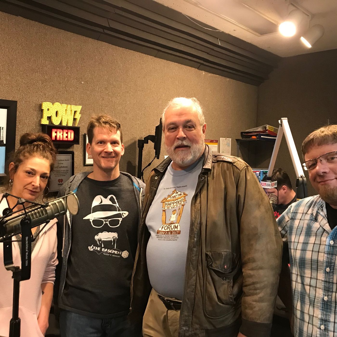 Actors from The Village Players "Bedroom Farce" are in studio with Fred LeFebvre episode artwork