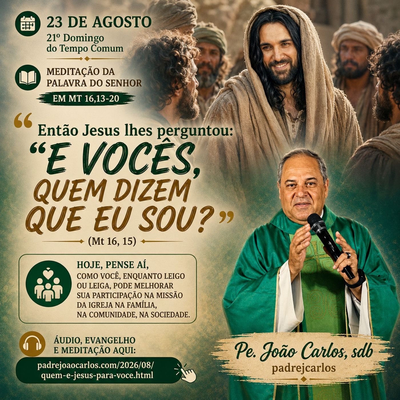 23 de Agosto - Meditação da Palavra do Senhor