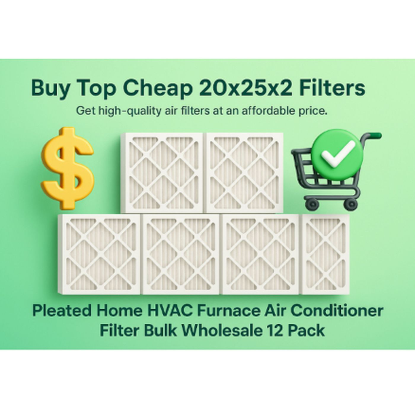 Looking for the Top Cheap Filters? Buy 20x25x2 Pleated Home HVAC Furnace Air Conditioner Filter Bulk Wholesale 12 Pack Today episode artwork