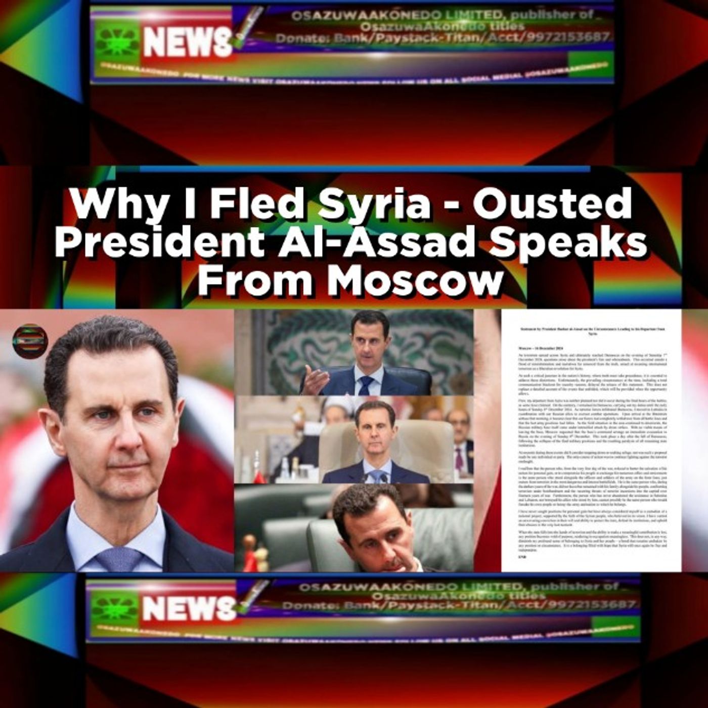 Why I Fled Syria - Ousted President Al-Assad Speaks From Moscow episode artwork