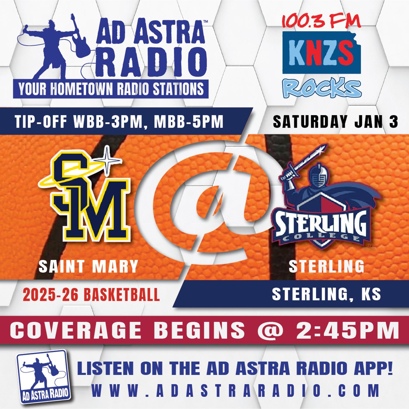 Saint Mary Spires at Sterling Warriors College Basketball (January 3, 2026) episode artwork