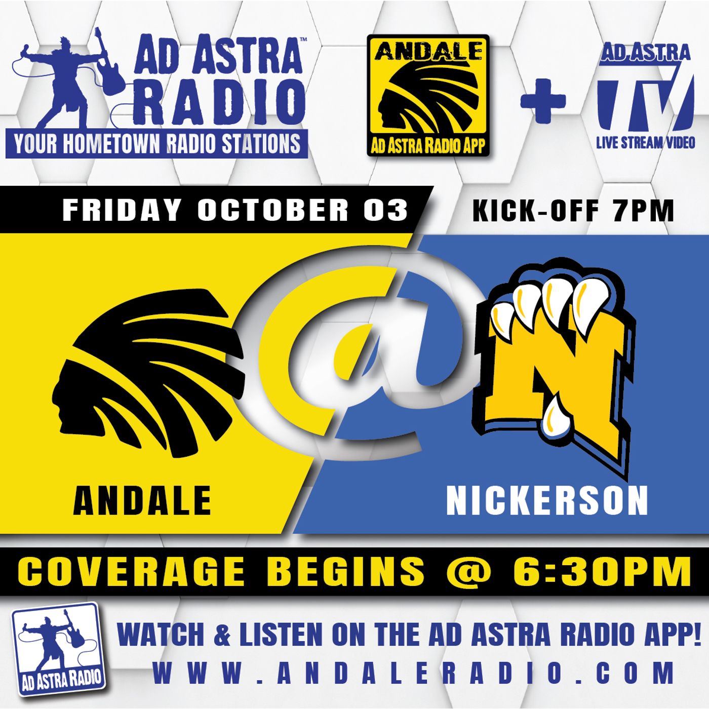 Andale Indians at Nickerson Panthers Football (October 3, 2025) episode artwork