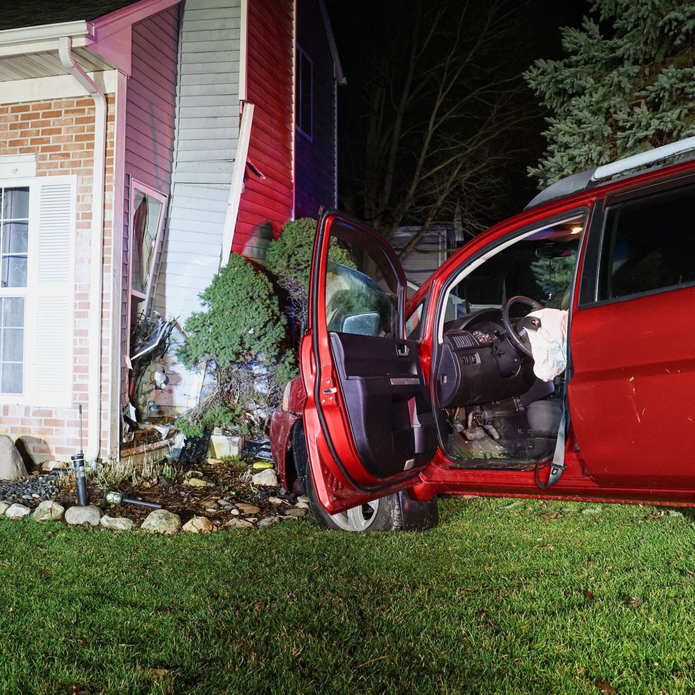 Car crashes into Woodstock home, lands inches from where resident sat episode artwork