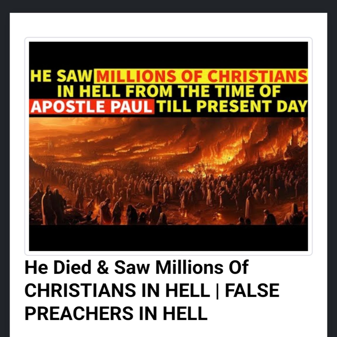 He Died & Saw Millions Of CHRISTIANS IN HELL | FALSE PREACHERS IN HELL episode artwork