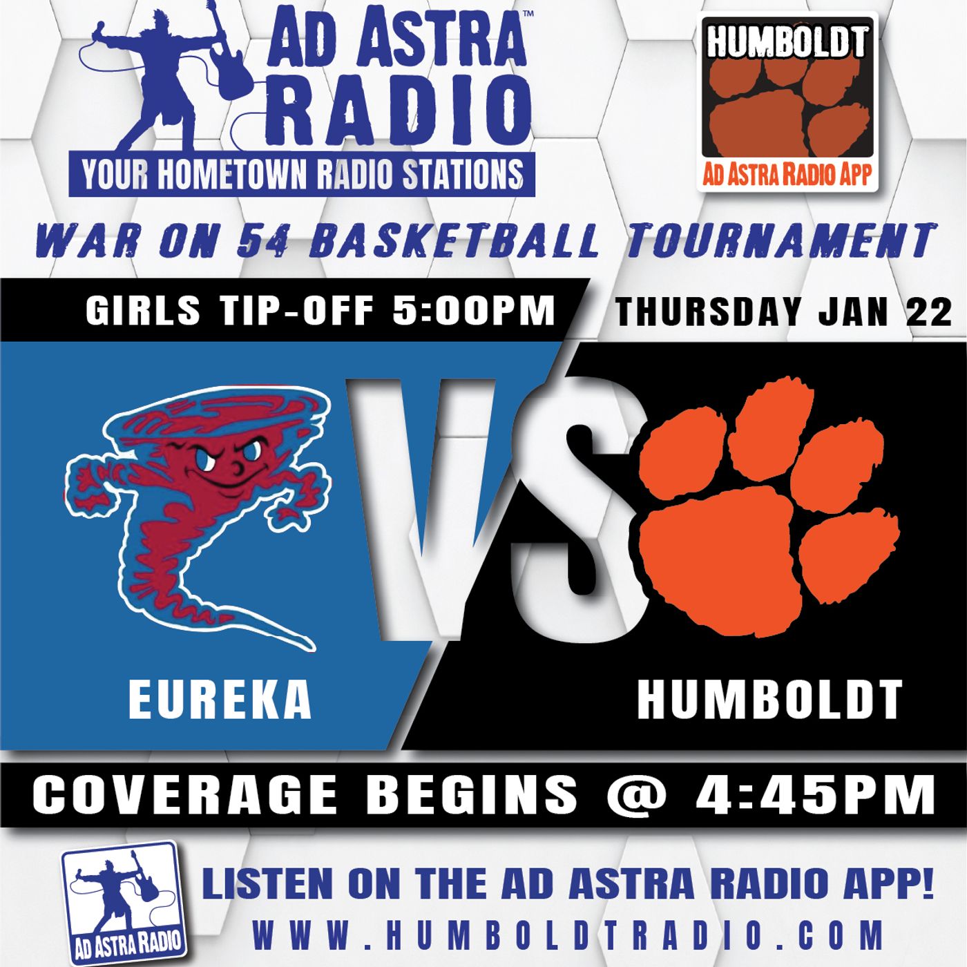 Eureka Lady Tornadoes vs Humboldt Lady Cubs High School Basketball (Iola War on 54-January 22, 2026) episode artwork
