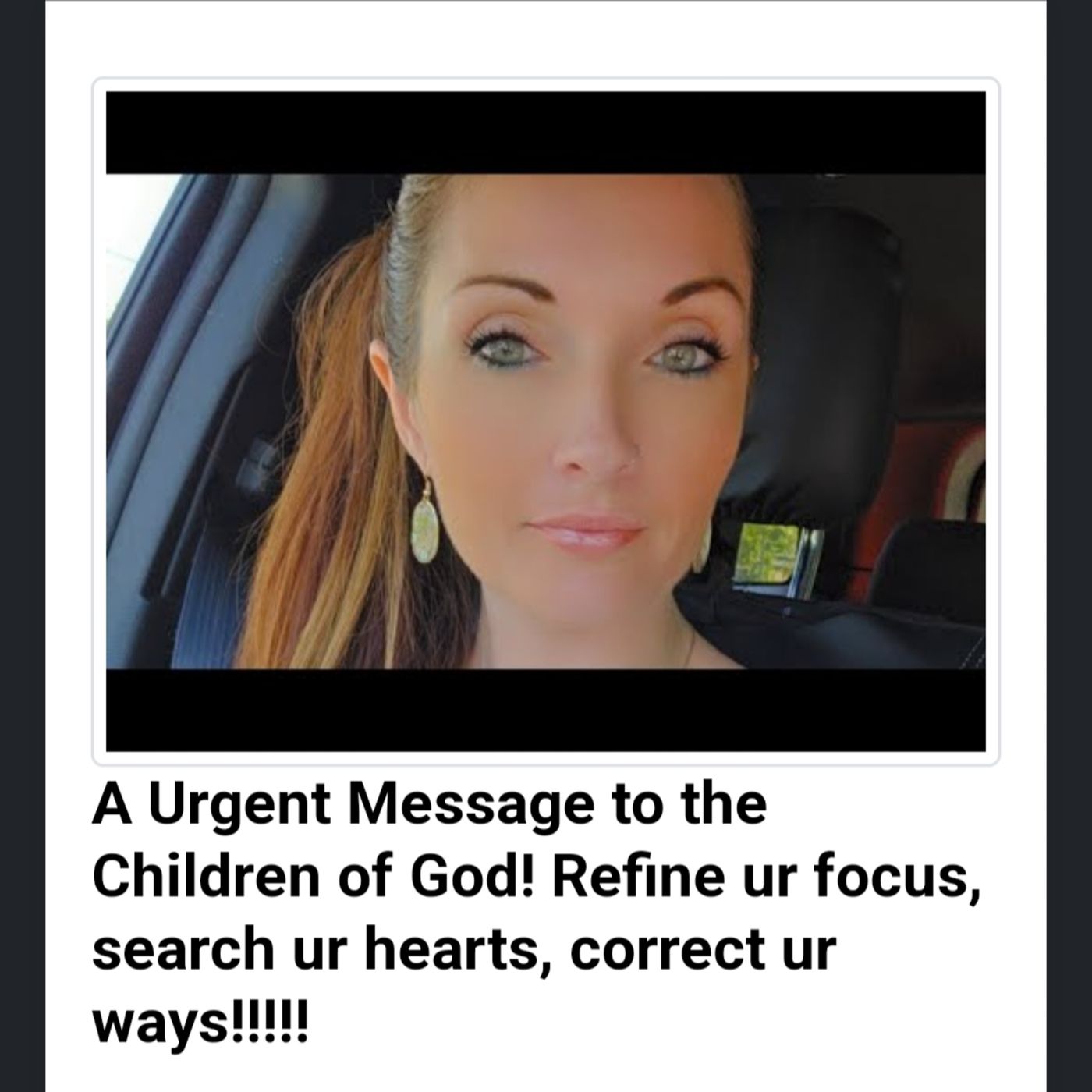 A Urgent Message to the Children of God! Refine ur focus, search ur hearts, correct ur ways!!!!! episode artwork