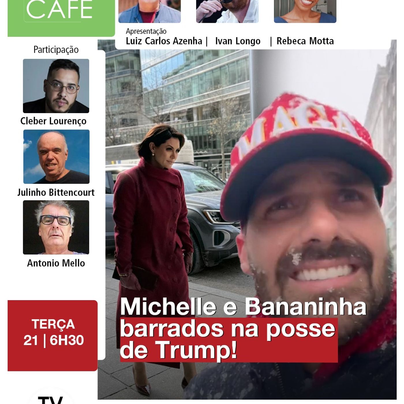 Eduardo Bolsonaro ficou de fora da posse de Trump; Michelle só exibiu vestido nas ruas | 21.01.25