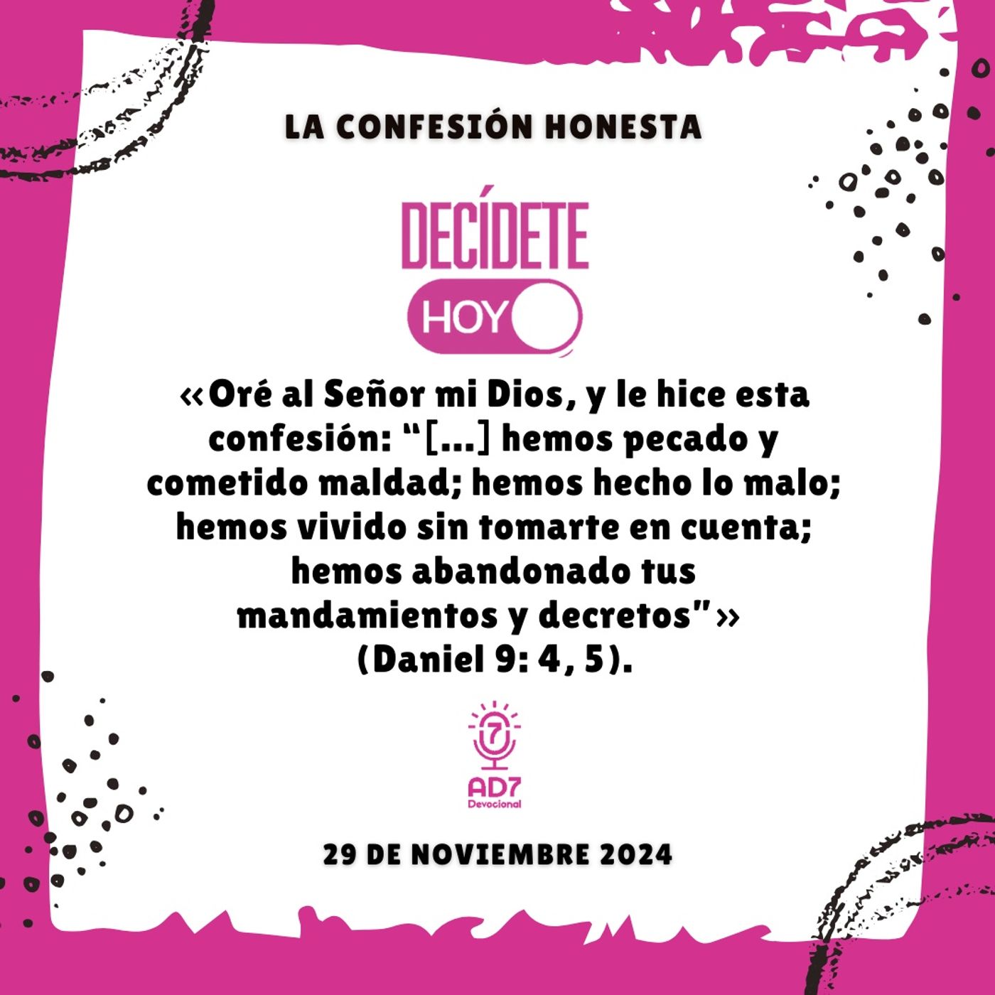 La confesión honesta | Devocional de Jóvenes | 29 de noviembre 2024