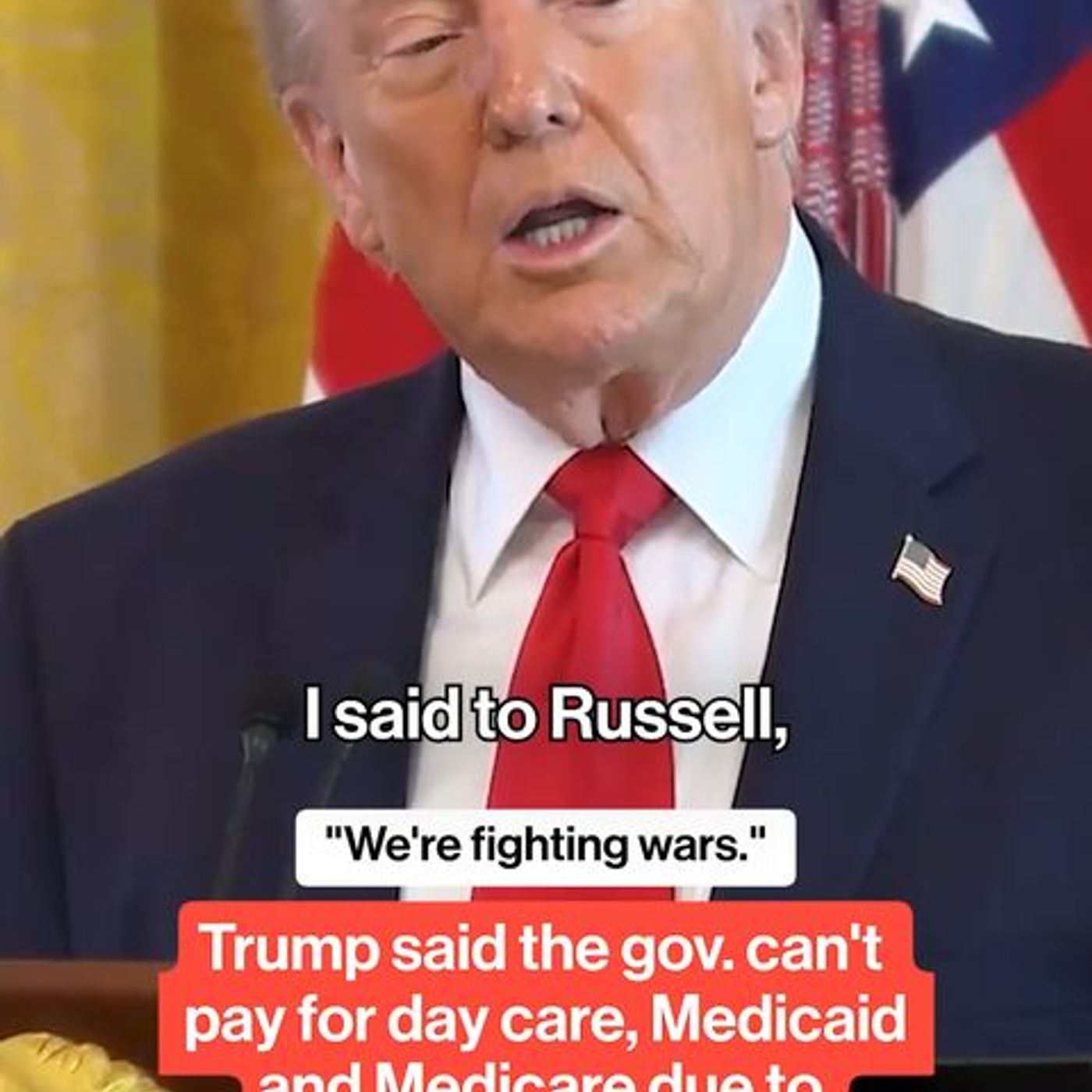 President Donald Trump said the U.S. “can’t take care of daycare” in part because “we’re fighting wars,” during a White House Easter luncheo episode artwork