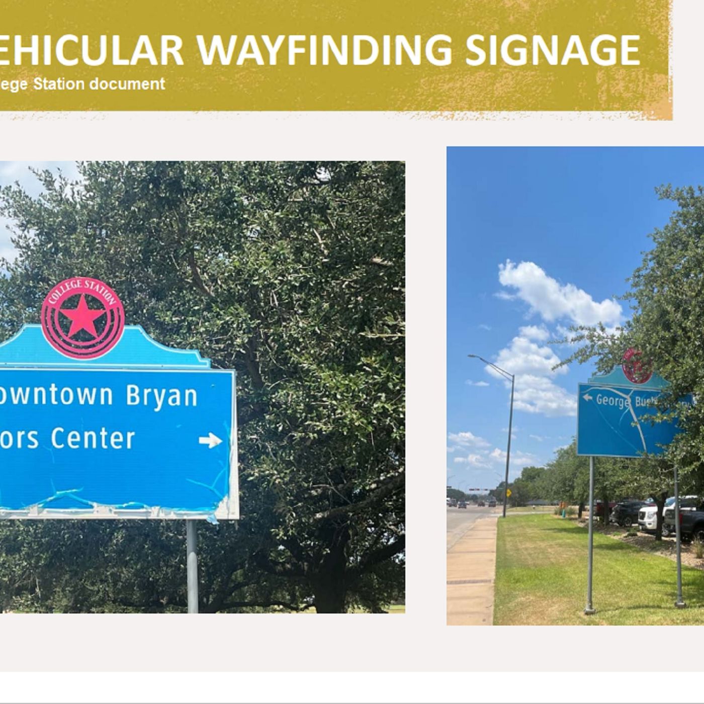 College Station city council is interested in replacing "wayfinding" signs directing motorists to local attractions episode artwork