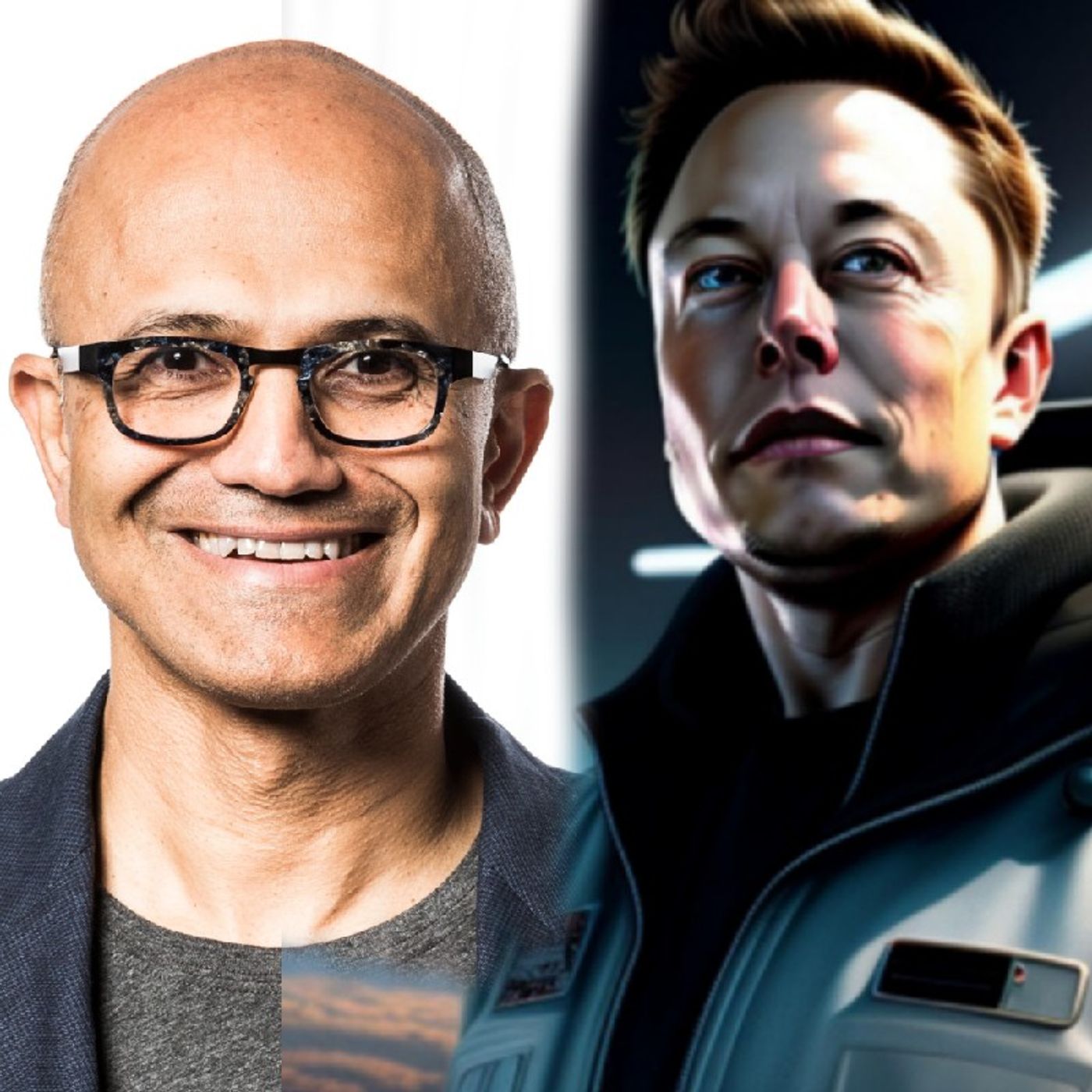 Conversation with Elon Musk and Satya Nadella at Microsoft Build 2025.