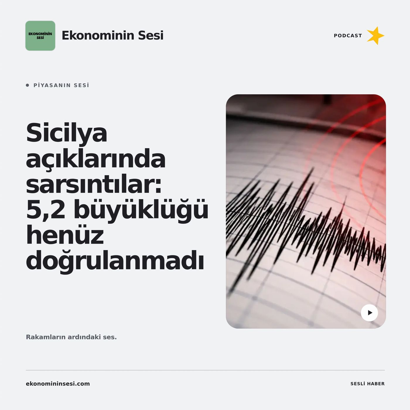 Sicilya açıklarında sarsıntılar: 5,2 büyüklüğü henüz doğrulanmadı