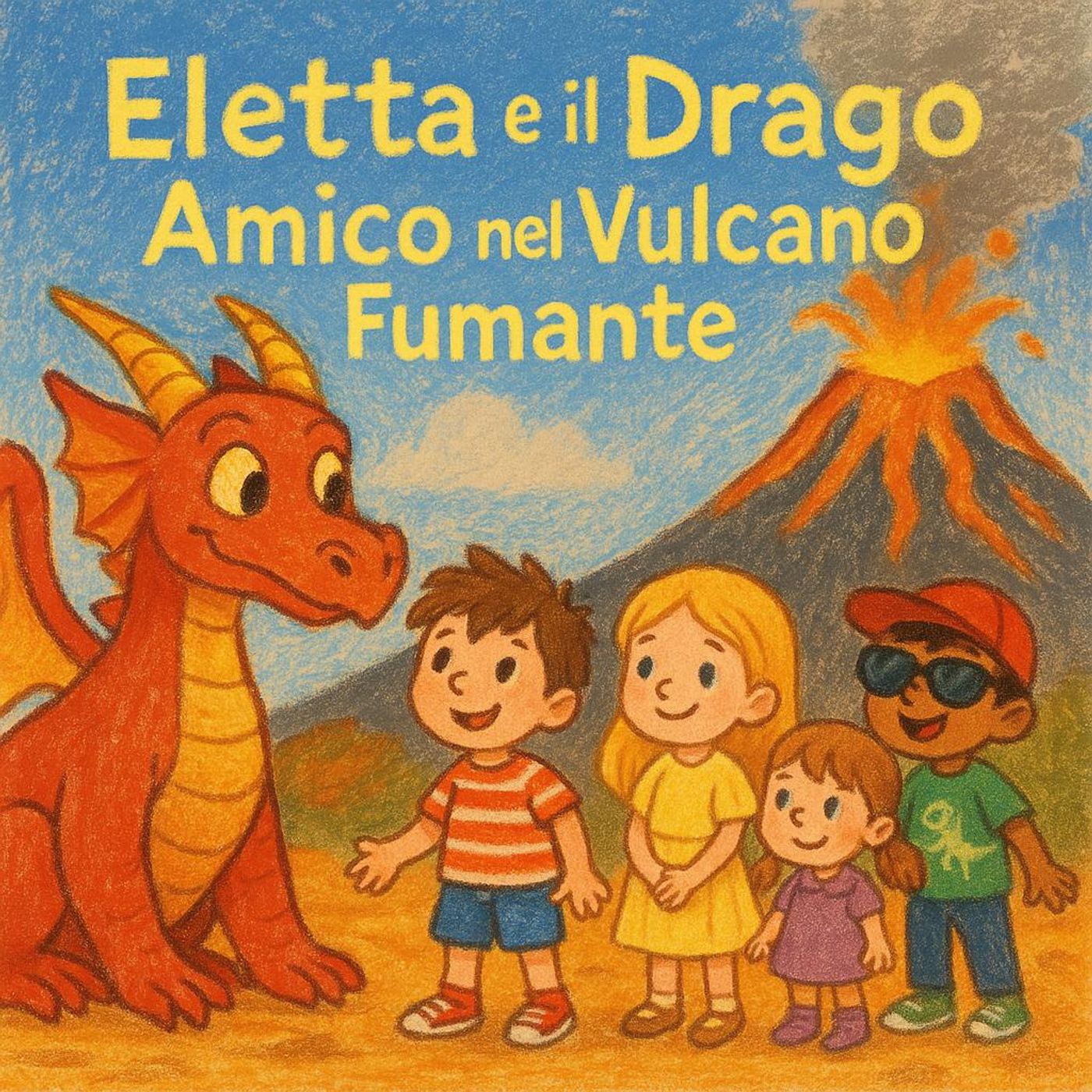 Eletta e il Drago Amico nel Vulcano Fumante