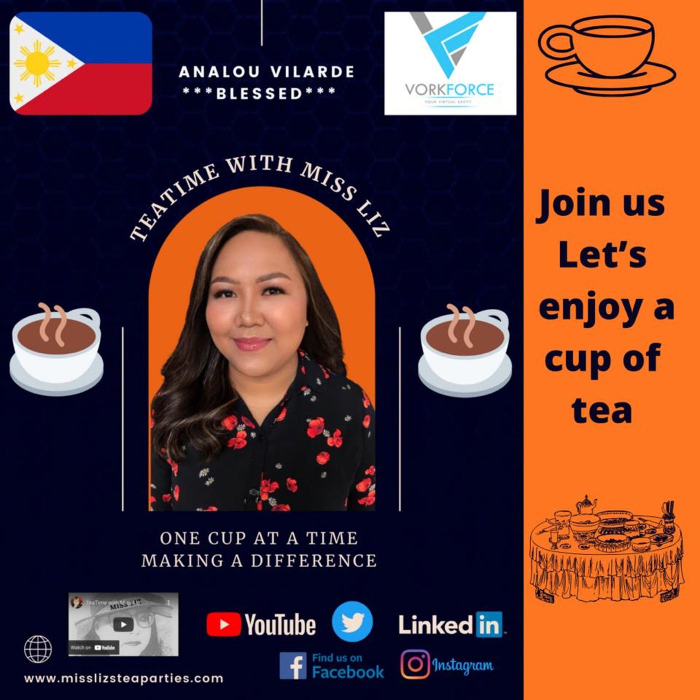 Teatime with Miss Liz joined-Analou Vilarde CEO of Vorkforce. episode artwork