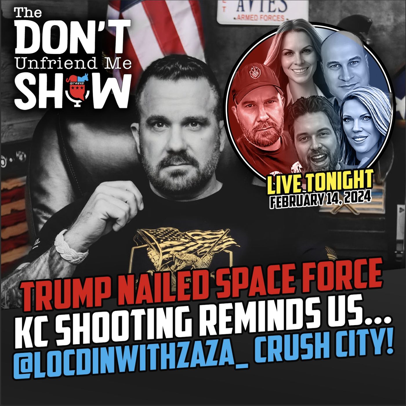 Exploring Trump's Space Force, Social Media Influencer Flips, and Super Bowl Tragedy episode artwork