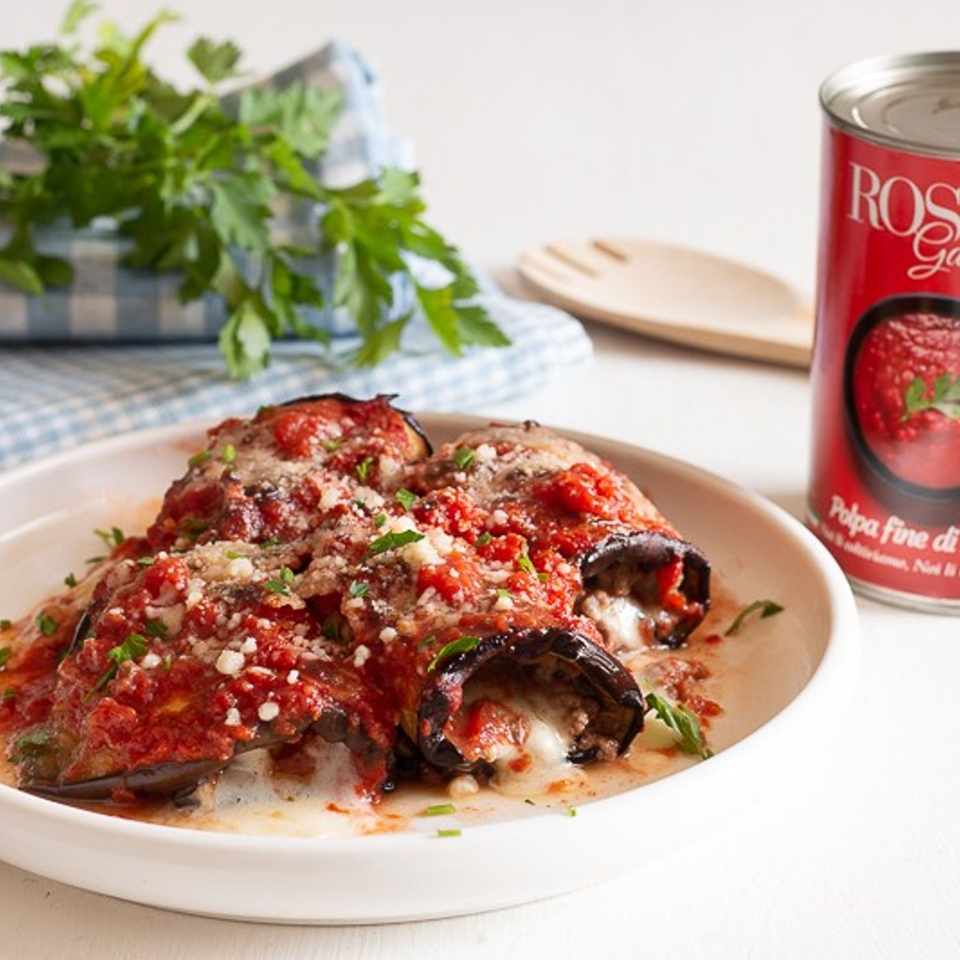 Involtini di melanzane ripieni di carne