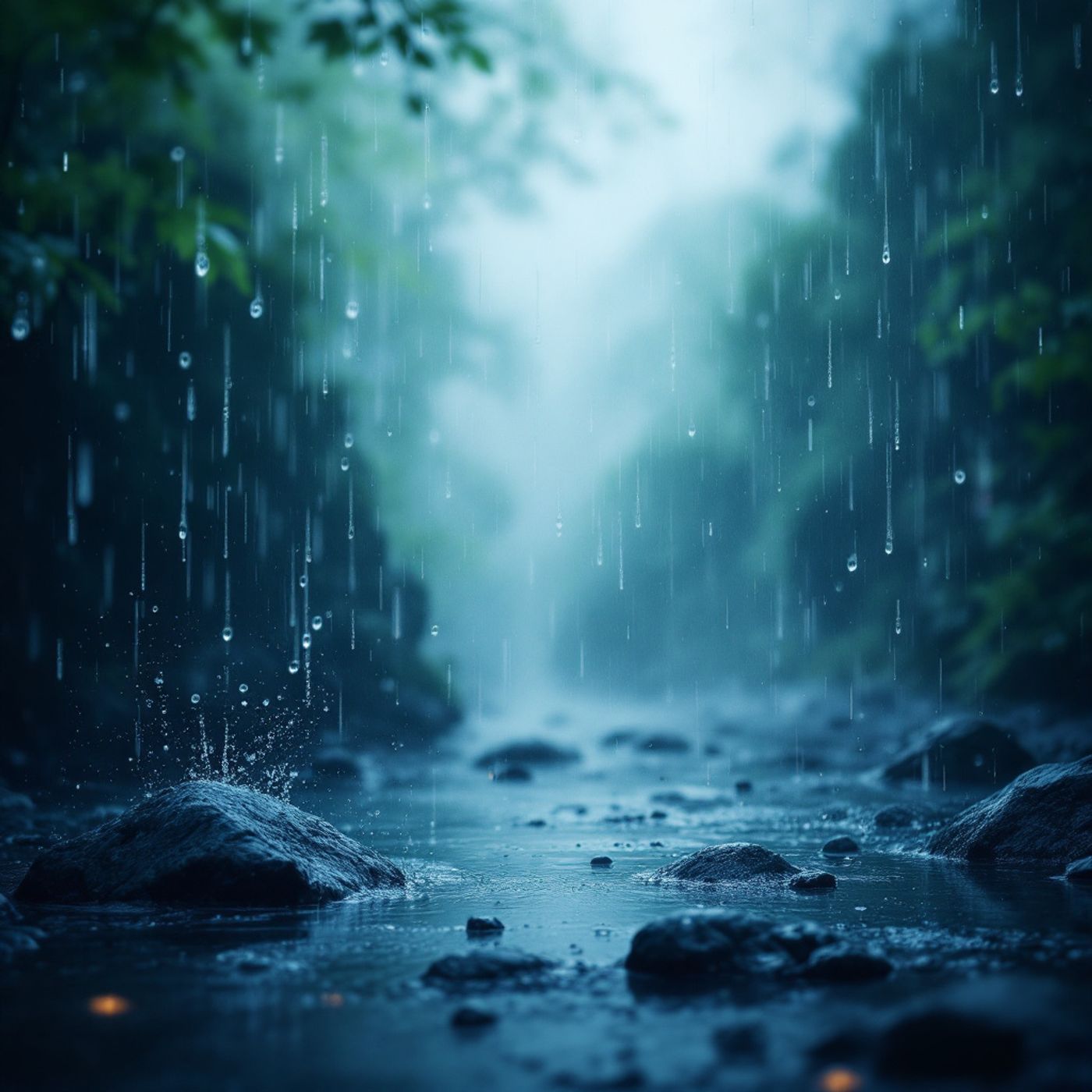 Mountain Rain Breathing Meditation for Focus