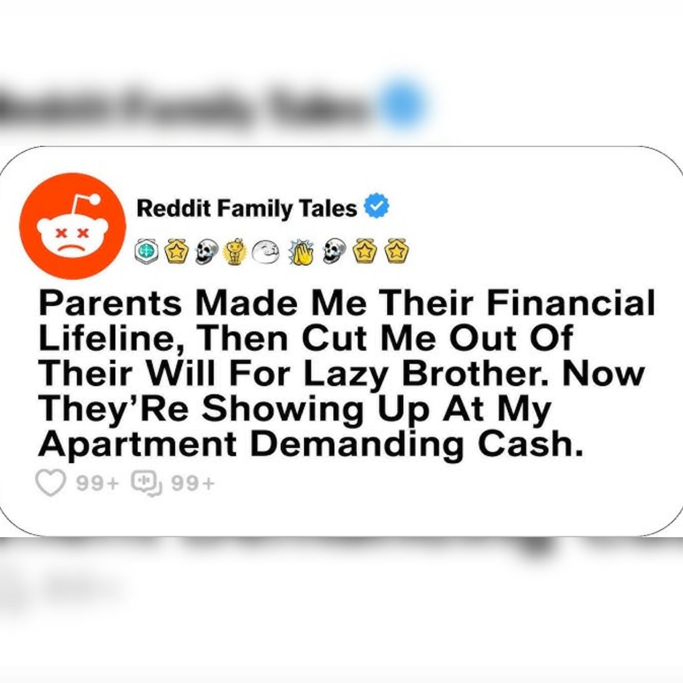Parents Made Me Their Financial Lifeline Then Cut Me Out Of Their Will For...  Reddit Family Tales episode artwork