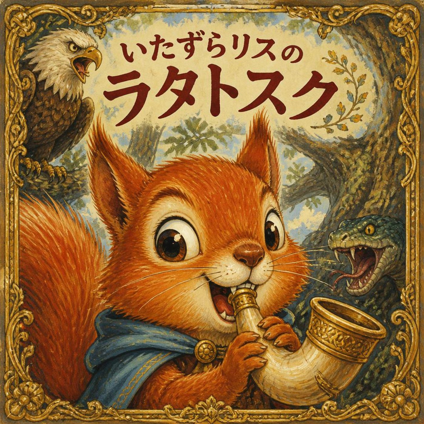 世界樹のいたずらリスと、おこりんぼうのワシと大ヘビ ｜【北欧神話】 episode artwork