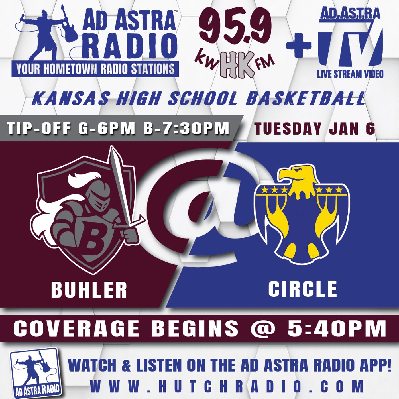 Buhler Crusaders at Circle Thunderbirds High School Basketball (January 6, 2026) episode artwork