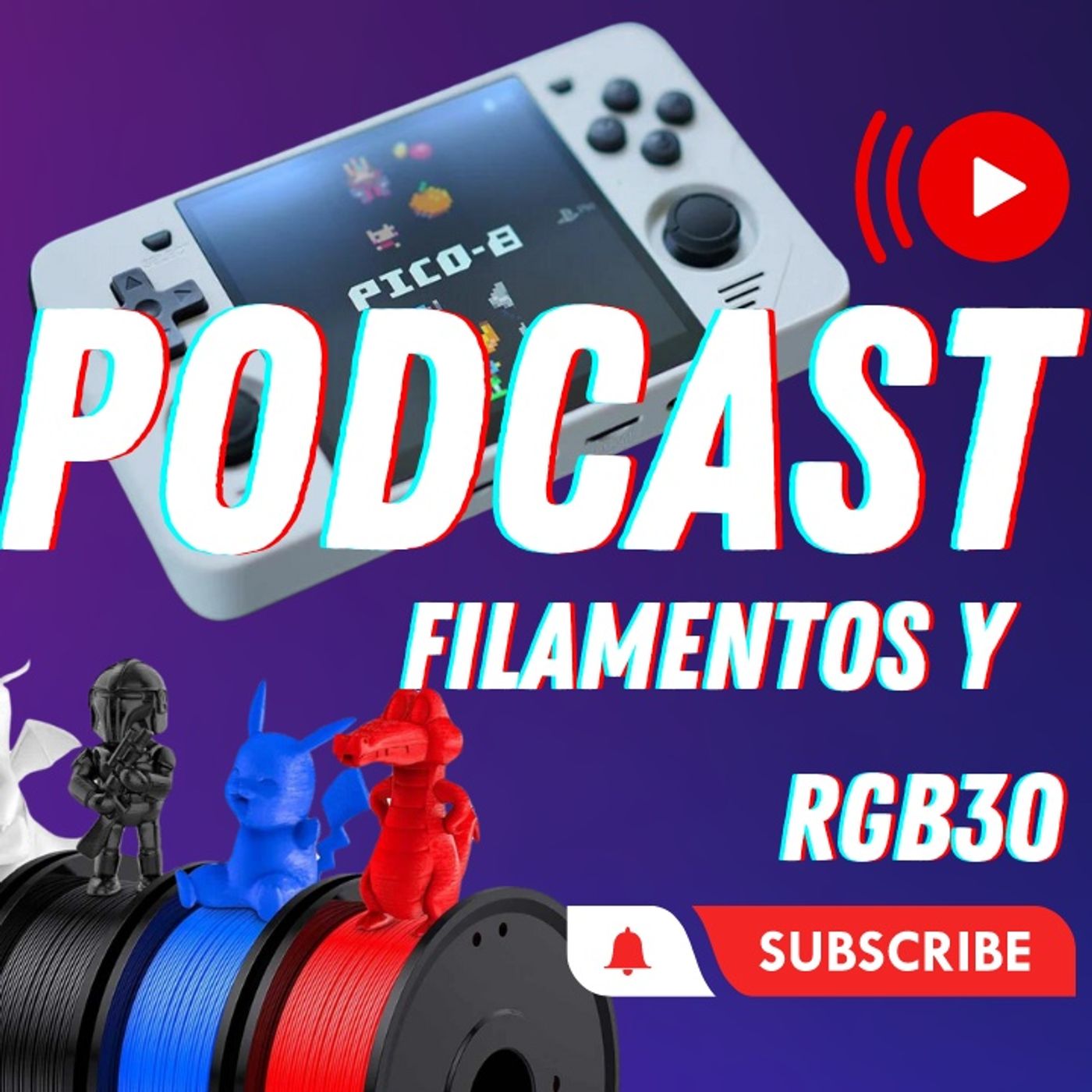 Filamentos Impresión 3D  y Powkiddy RGB30 (la cuadrada)