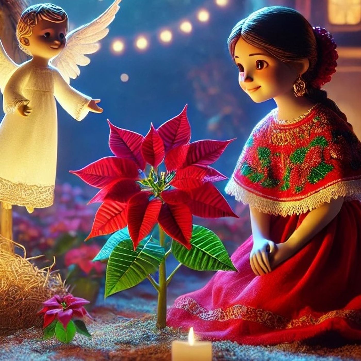 Lucina y el Milagro de la FLOR NAVIDEÑA: Cuando el Amor Supera la Pobreza🎄Un Cuento de Esperanza