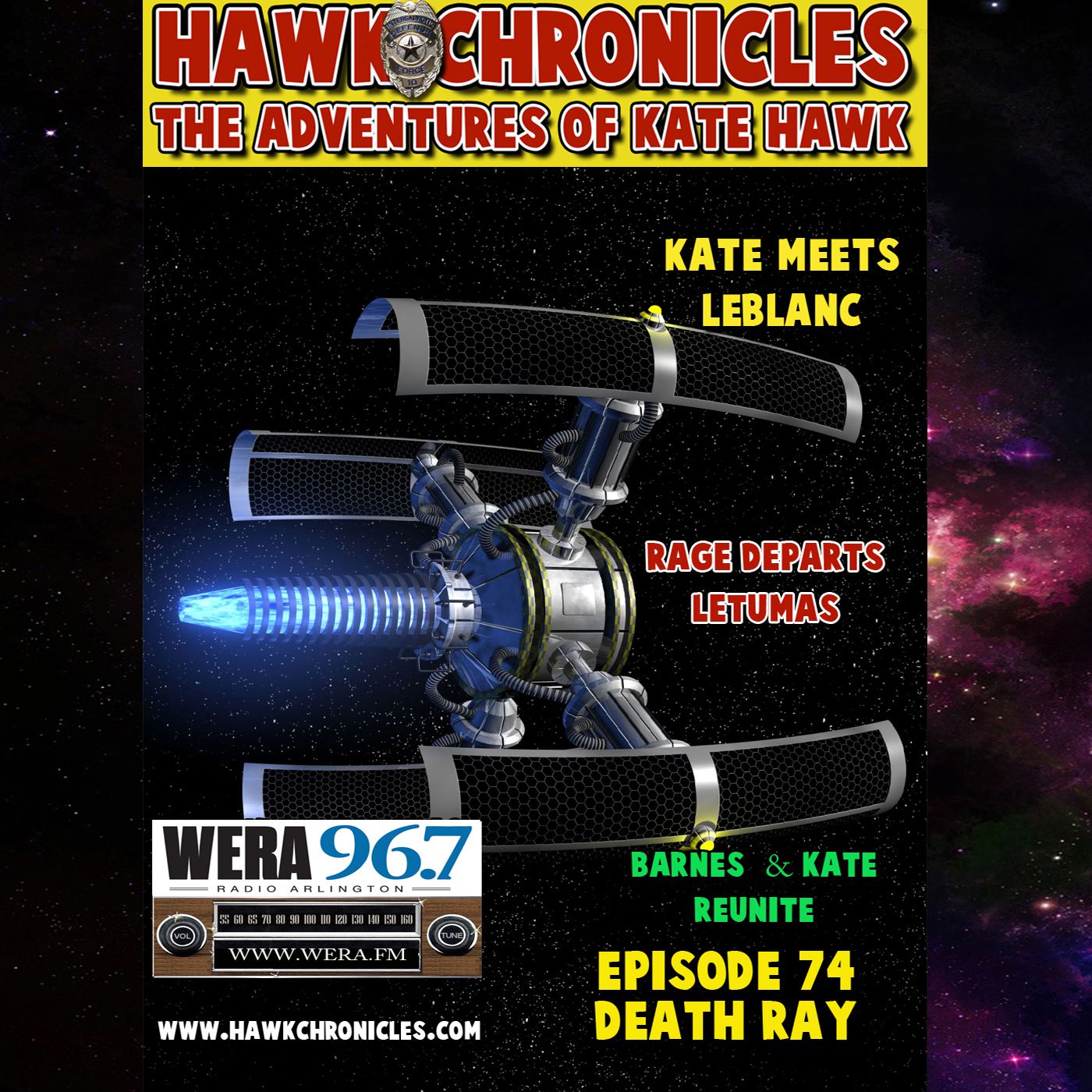 Episode 74 Hawk Chronicles "Death Ray" episode artwork