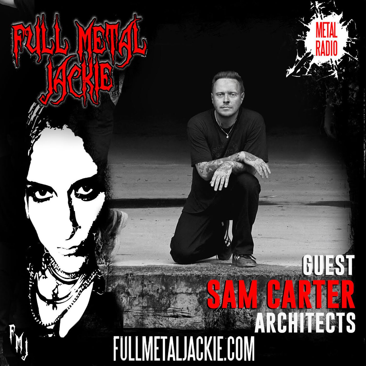 Sam Carter of Architects on the FMJ RADIO SHOW! episode artwork