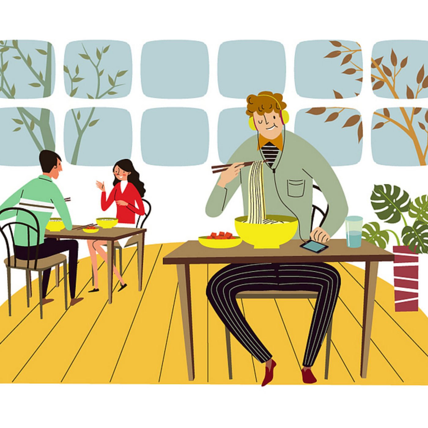 Are noodle shops the new man cave?