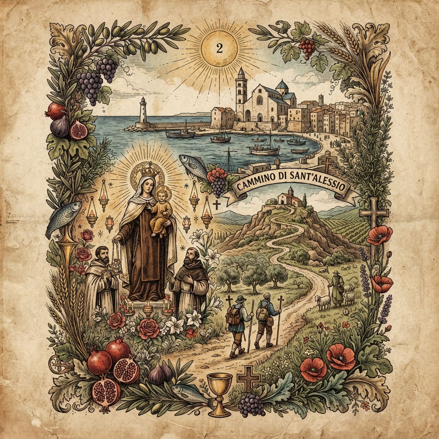 Melodie Meridionali della Terra e dello Spirito: L'Almanacco di Trani Italia News tra la Devozione del Carmelo, il Cammino di Sant'Alessio e episode artwork