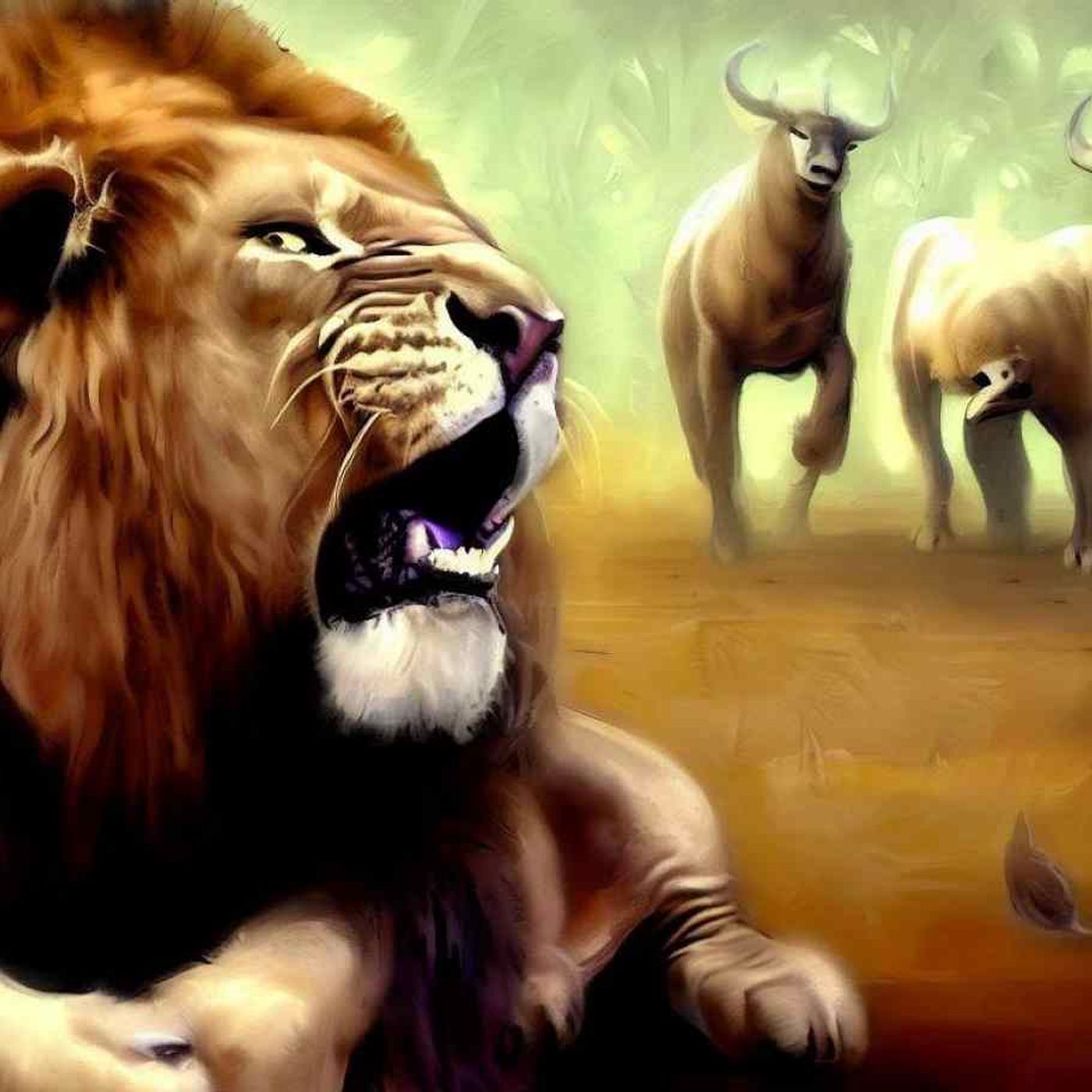 EL LEÓN Y LOS CUATRO BUEYES 🦁 Lecciónes sobre la COOPERACION y DISCORDIA 🎙️ Cuento Infantil en Español 🎉 Animación para niños